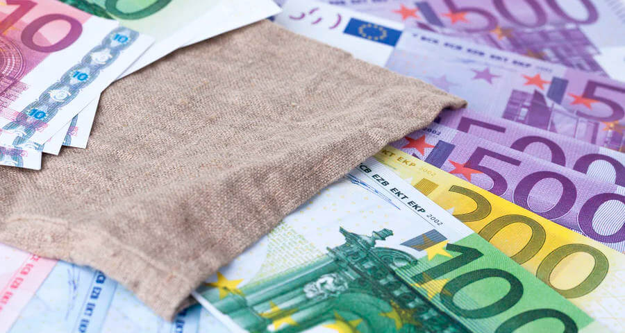 Ein Haufen Euro-Noten