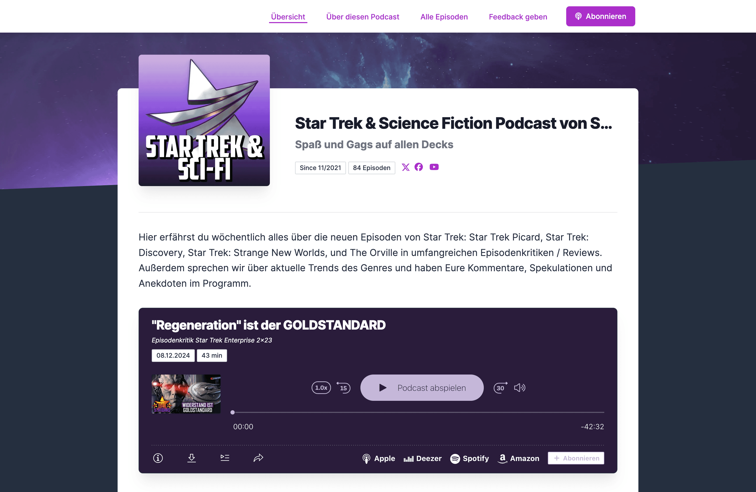 LetsCast.fm Podcast Website Screenshot